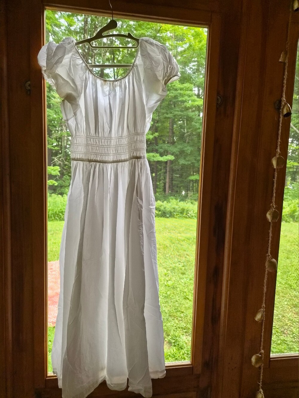 Doen White Quinn Dress XXL Smocked Cotton Heirloom Midi Dress - Picture 7 of 10